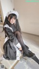 Coser @ 桜 井 宁宁 Vol.030: 双 马尾 黑丝 女仆 (62 photos)